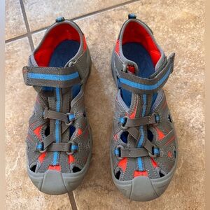 Like New Merrell Hydro Sandal Blue/Grey/Orange Size 3